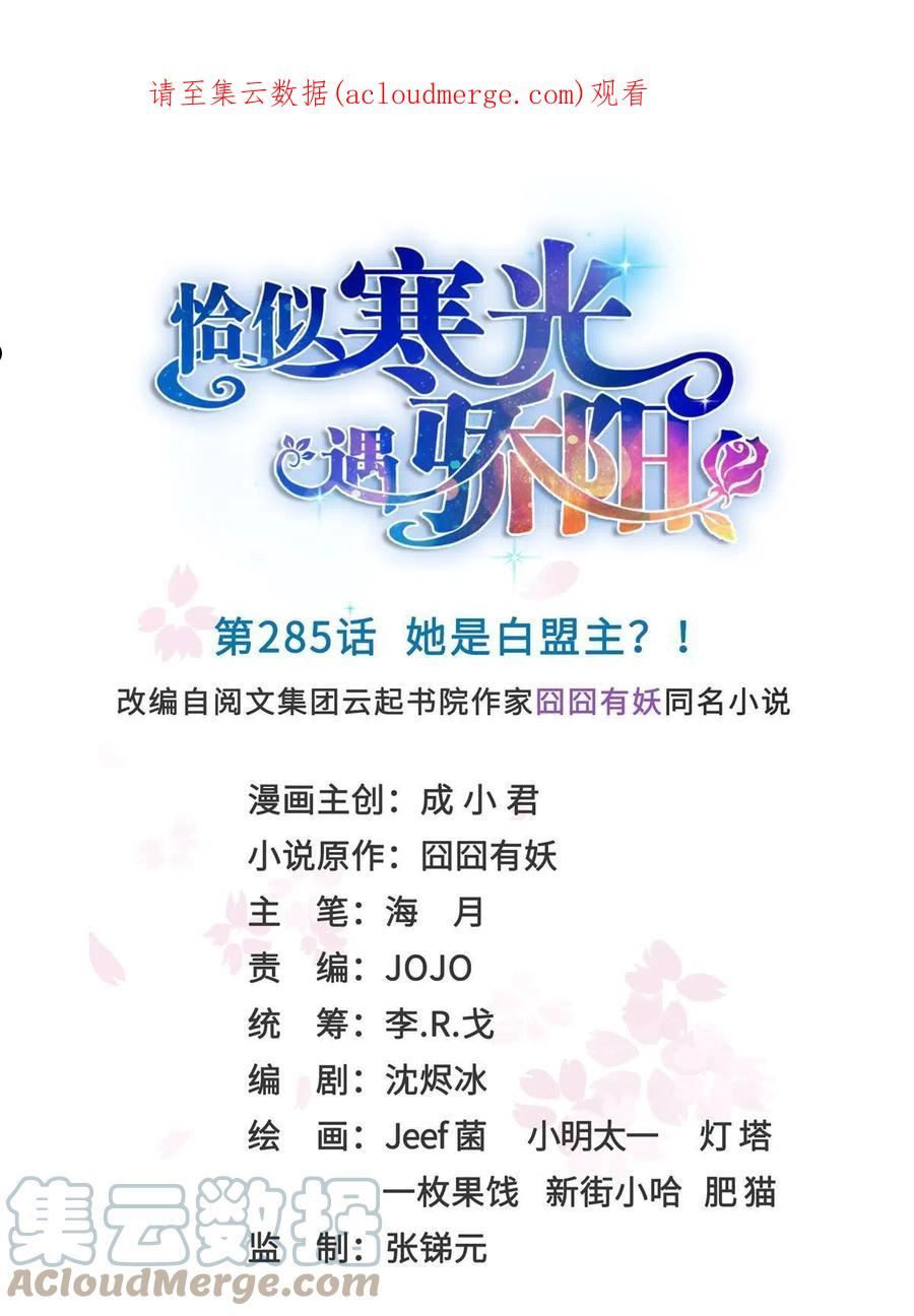 恰似寒光遇骄阳~漫画,第285 她是白盟主？！1图