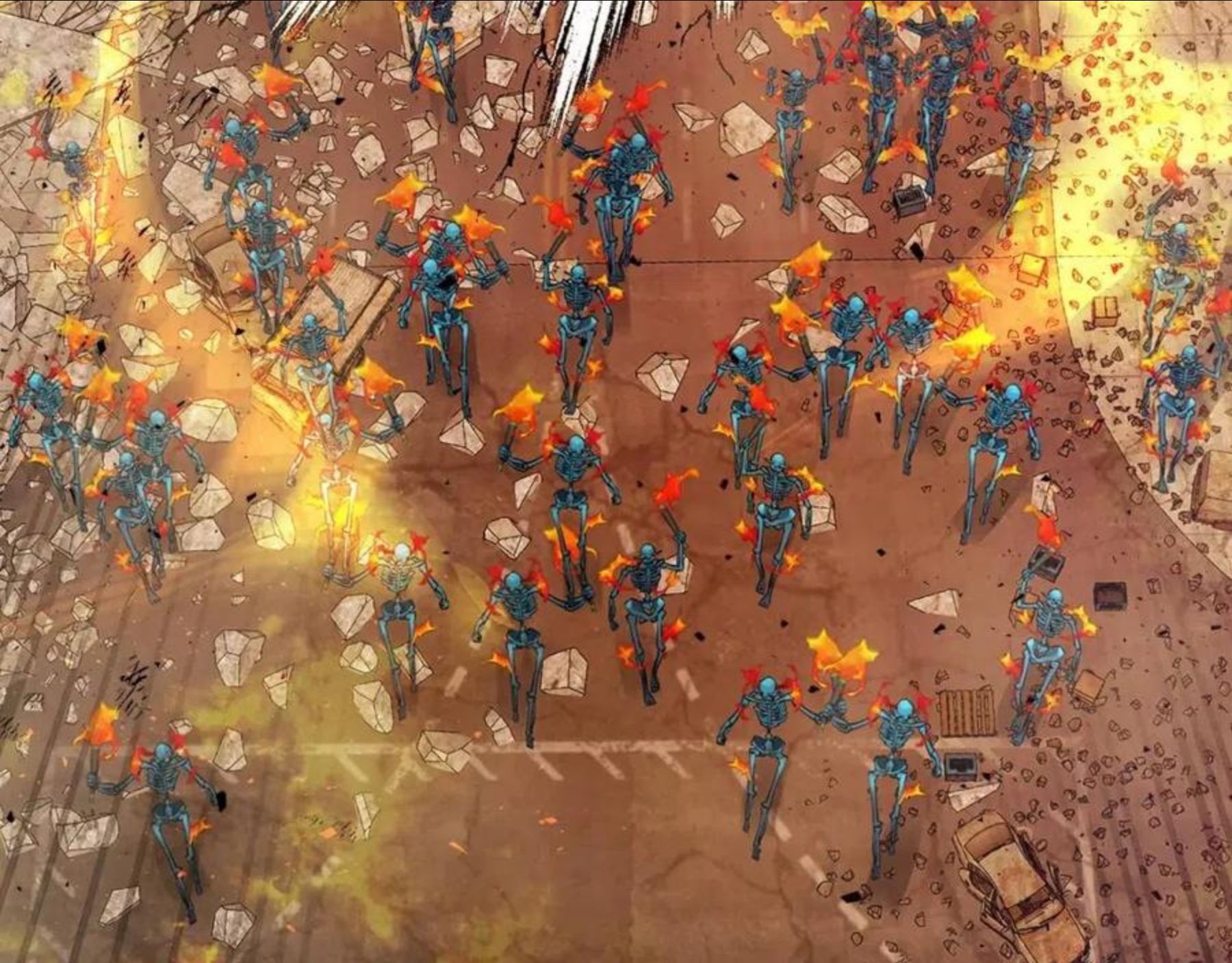 与神一同升级~漫画,第13话 火焰巨人3图