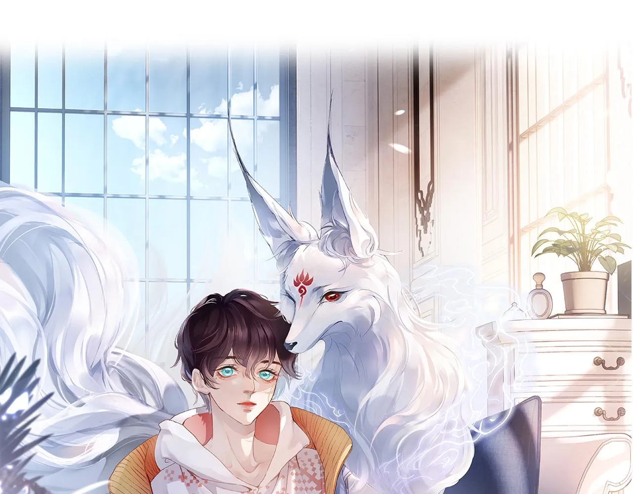 九尾狐校霸盯上我之后漫画免费漫画,第2话 同桌是校霸九尾狐？！3图