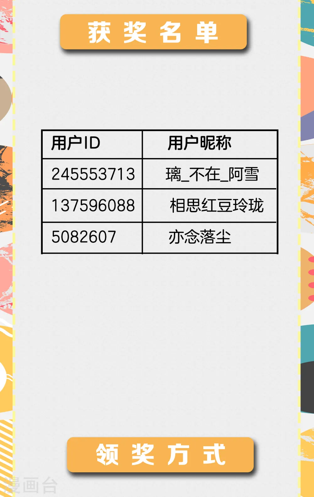 解离妖圣原著小说漫画,3月供养活动中奖名单2图
