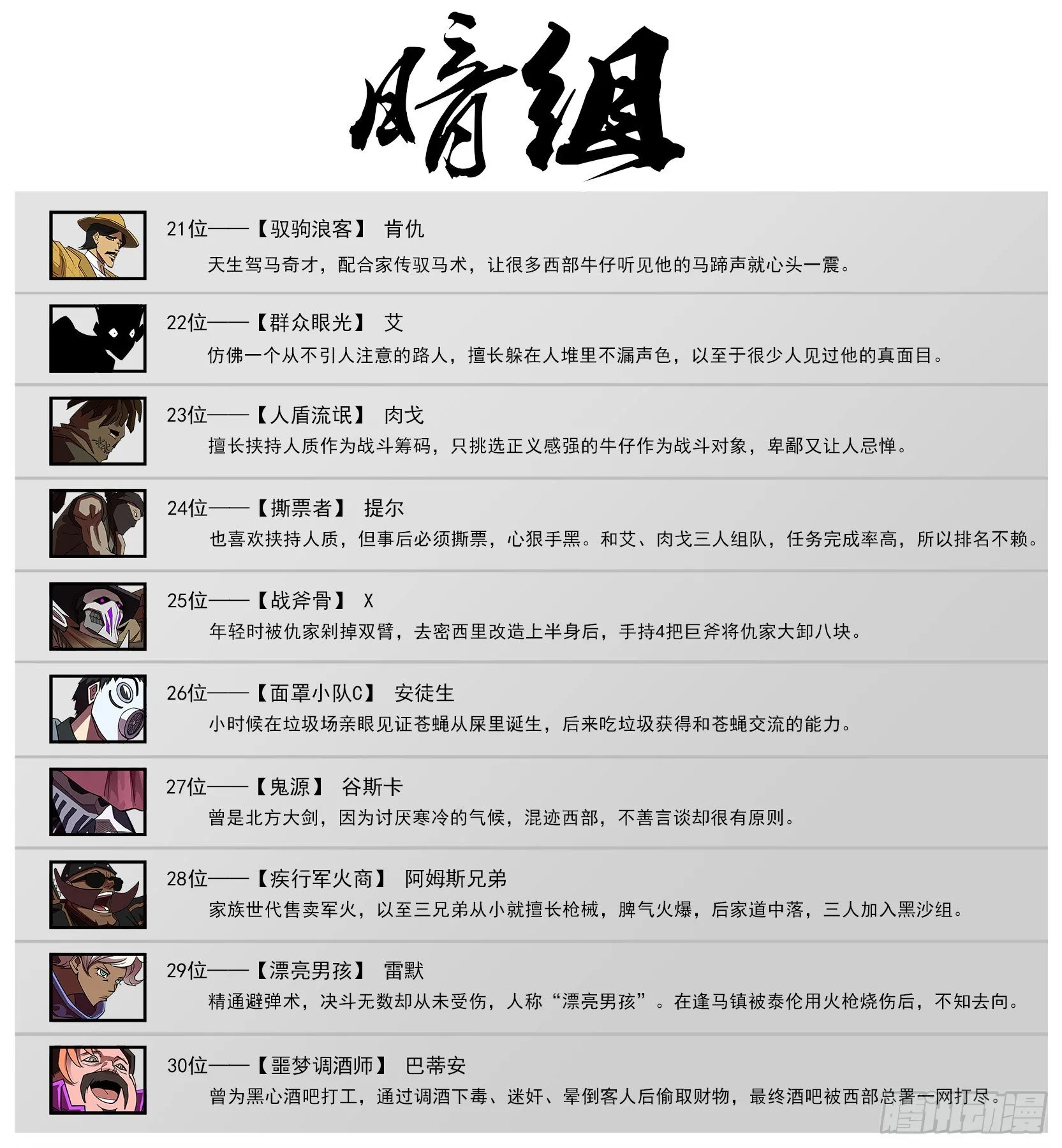 铳火北方七剑漫画,暗组合照2图