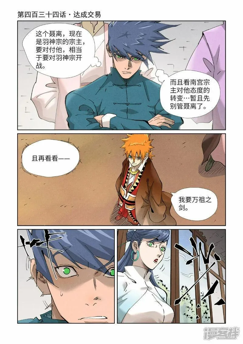 妖神记全集免费完整版漫画,第434话1 达成交易1图