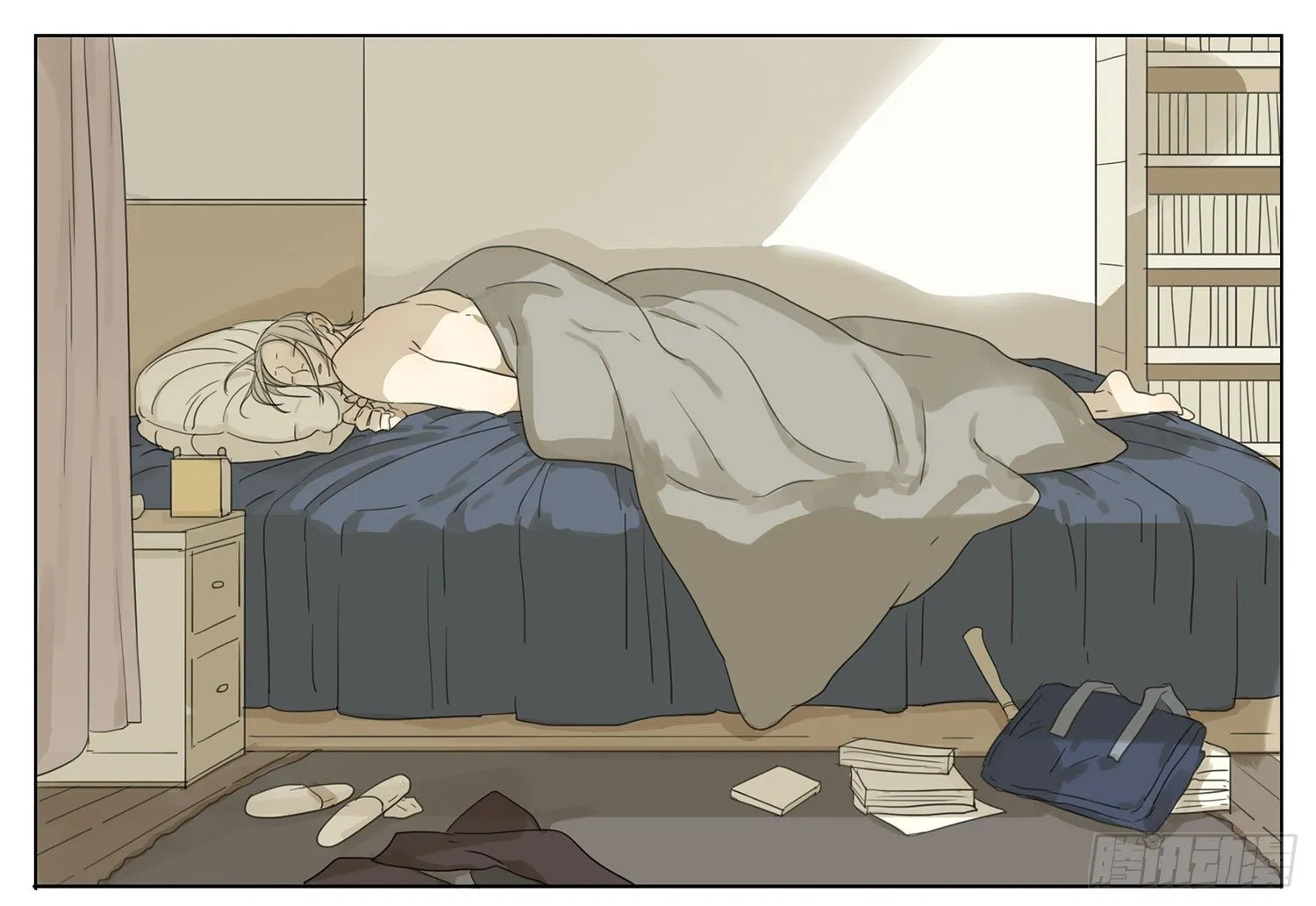 1941年出生的高龄补贴漫画,贱贱的赖床1图