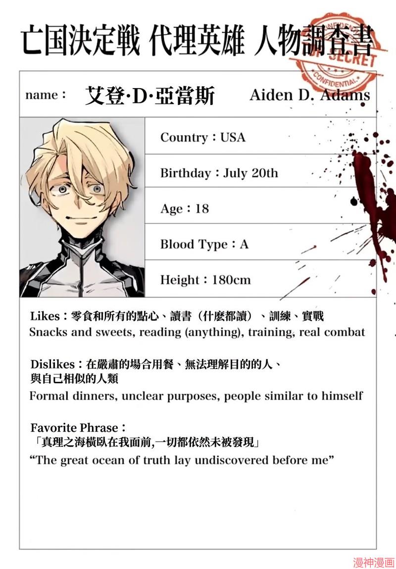 列强战线~漫画,绝密代理英雄人物调查书013图