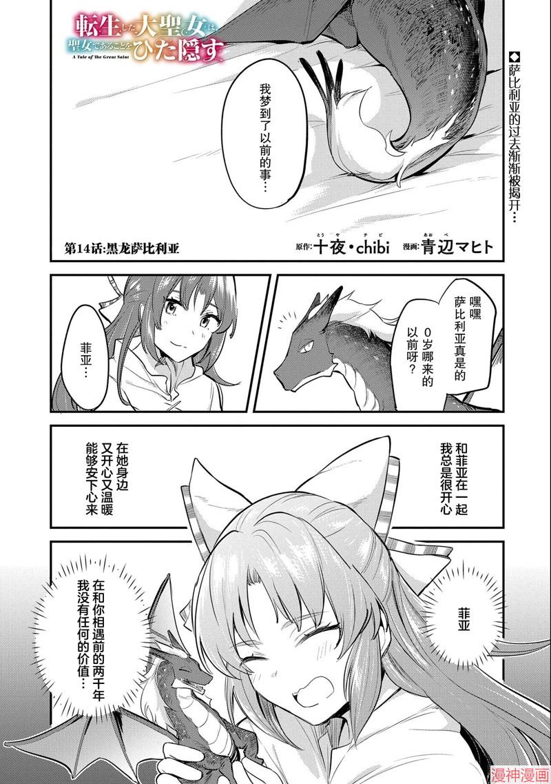 转生了的大圣女，拼死隐瞒自己身为圣女~漫画,第14话1图