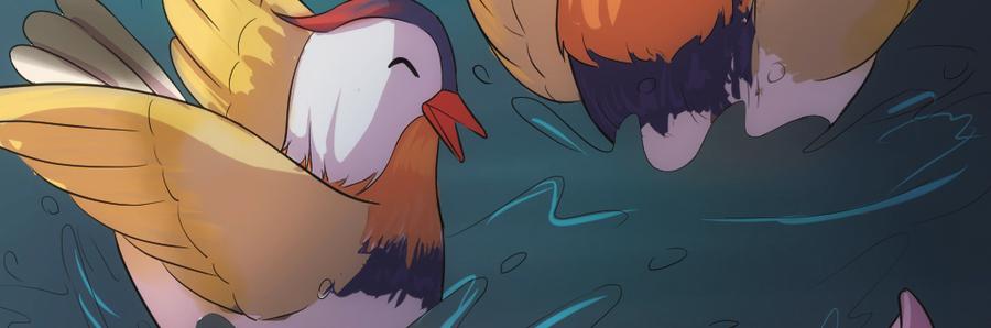 月下有红绳~漫画,鸳鸯戏水4图