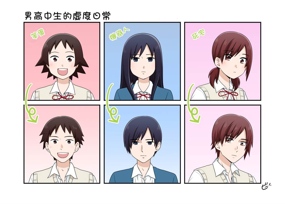 女高中生的虚度日常免费漫画,男高日常2图