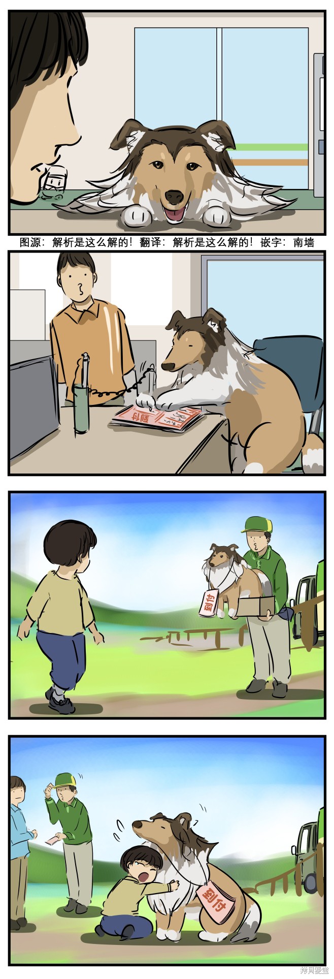 老师四人节目漫画,名犬1图