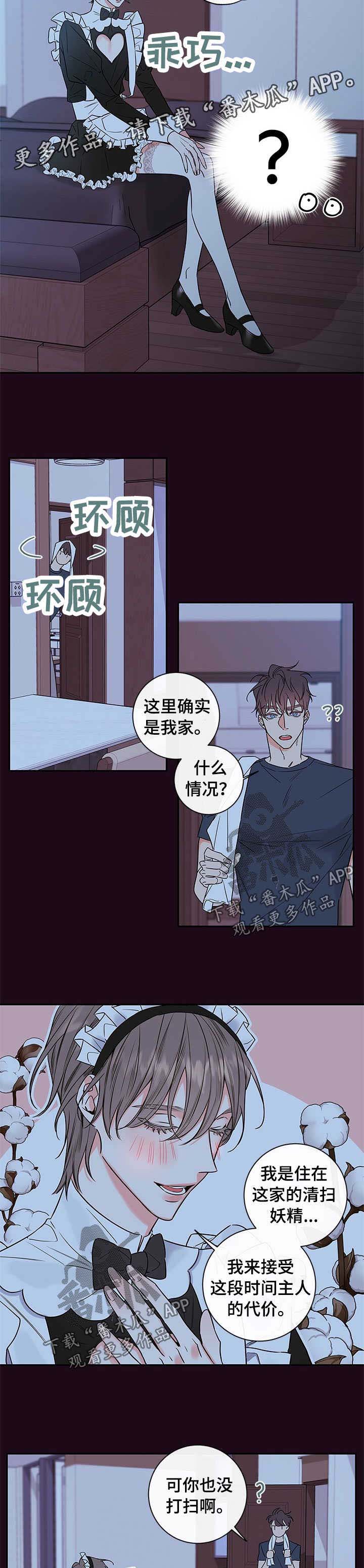 艾尔为什么是半血血族漫画,第84章：【番外篇】清扫妖精2图