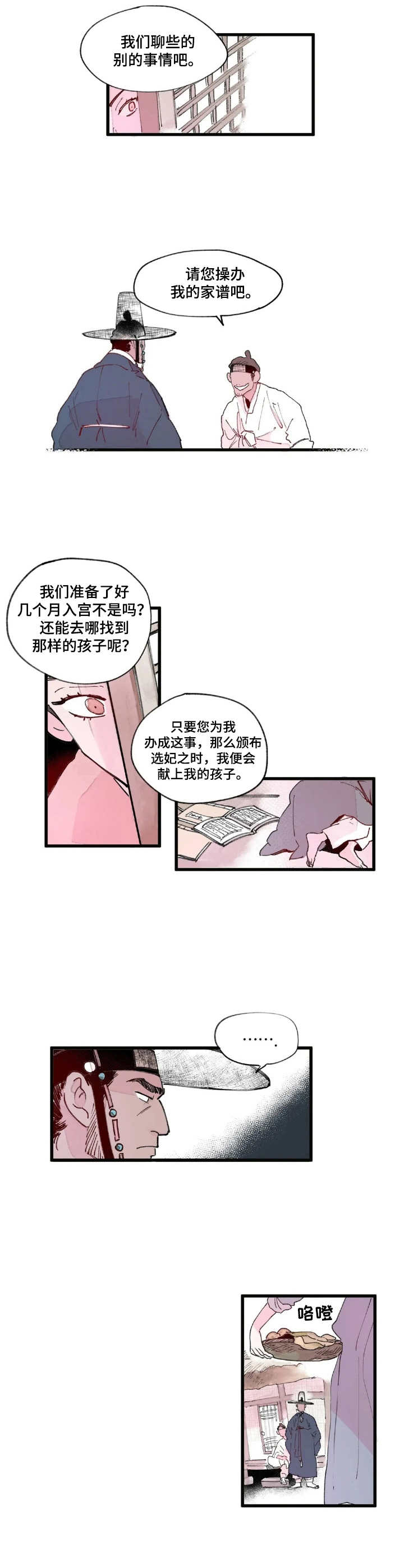 剧本杀宫廷刺杀凶手是谁漫画,第3章：选拔1图