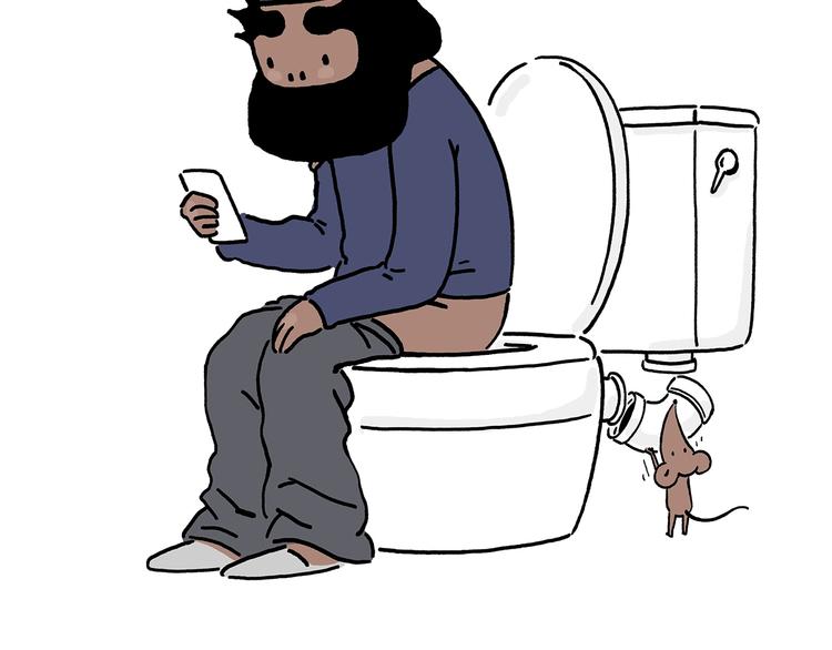 绘心一笑漫画,第219话 上网1图